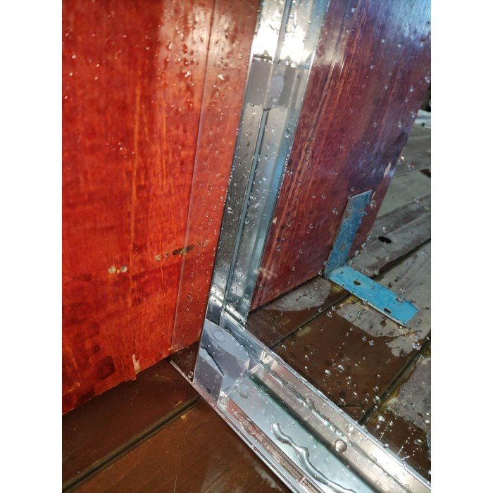 Дверь в нишу Koer SR SD03-140x200-TR-01 прозрачное стекло Easy Clean 8мм, хром (KR5385)