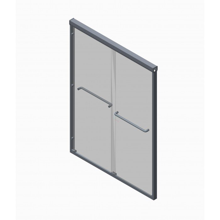 Дверь в нишу Koer SR SD03-140x200-TR-01 прозрачное стекло Easy Clean 8мм, хром (KR5385)