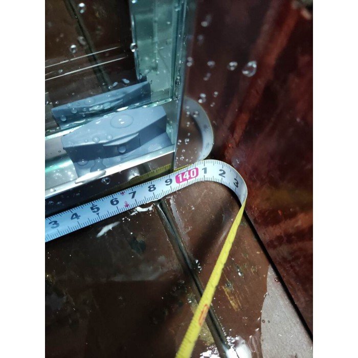 Дверь в нишу Koer SR SD03-140x200-TR-01 прозрачное стекло Easy Clean 8мм, хром (KR5385)