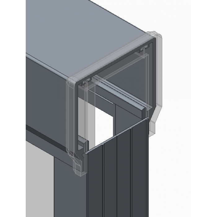Дверь в нишу Koer SR SD03-140x200-TR-01 прозрачное стекло Easy Clean 8мм, хром (KR5385)