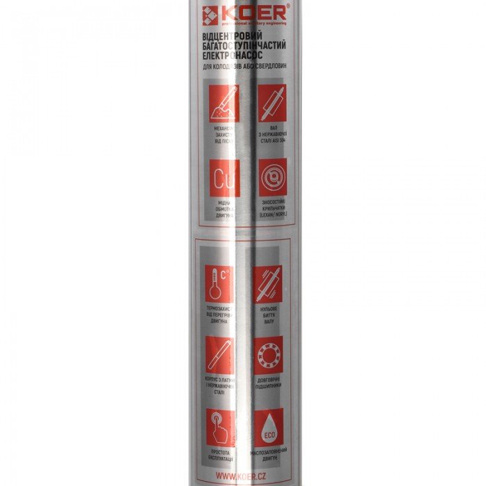 Насос скважинный центробежный Koer 4SDM 2/37 + пульт (KP2632)