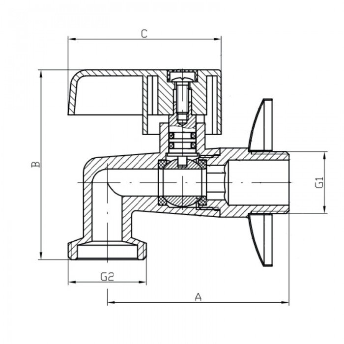 Кран для холодной воды Koer KR.258 - 1/2" (KR2876)