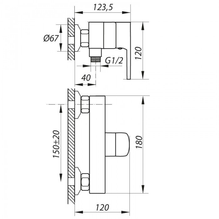 Смеситель для душа Zerix TDS A439 (ZX2926)