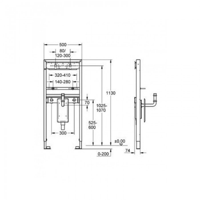 Установка для раковины со встроенным сифоном Grohe Rapid SL (38625001) Установка для раковины со встроенным сифоном Grohe Rapid SL (38625001)