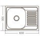 Мойка кухонная Zerix Z6350-08-180E (Satin) (ZM0563) Мойка кухонная Zerix Z6350-08-180E (Satin) (ZM0563)