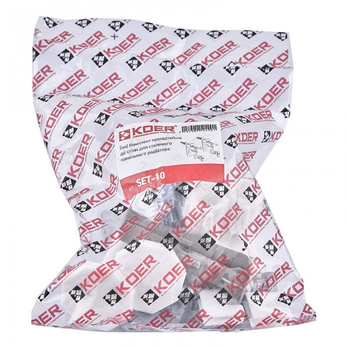 Комплект кронштейнів Koer SET-10 до стіни для сталевого панельного радіатора (KR5539) Комплект кронштейнів Koer SET-10 до стіни для сталевого панельного радіатора (KR5539)