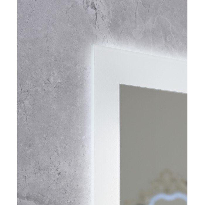 Зеркало Mixxus FLAT MR04-80x60 с Led Touch, Anti-fog, димером, регулятором яркости, часами (MI6928)