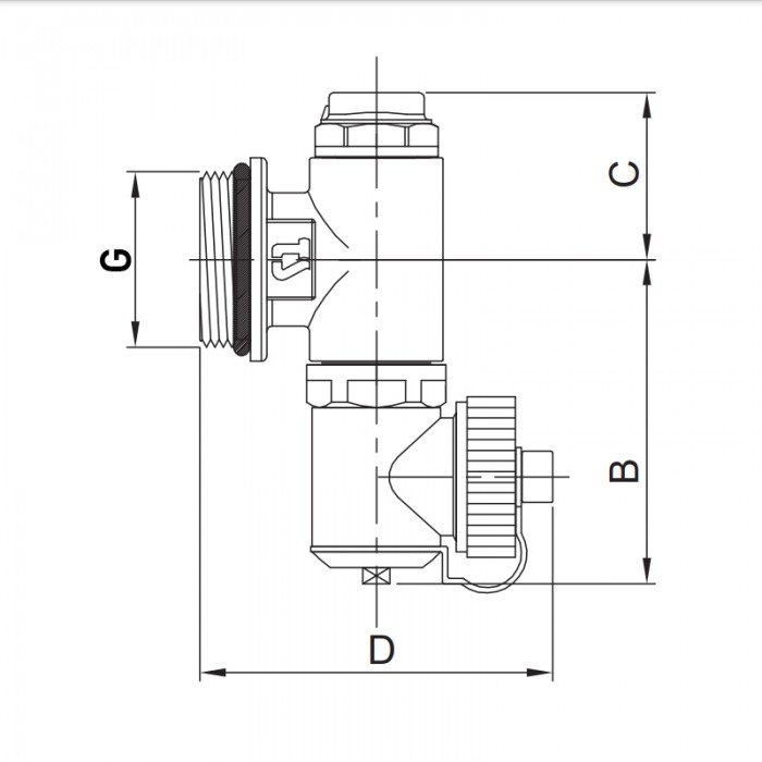 Кінцева зливна група Roho R611-100 - 1" (з краном Маєвського) (RO0153)