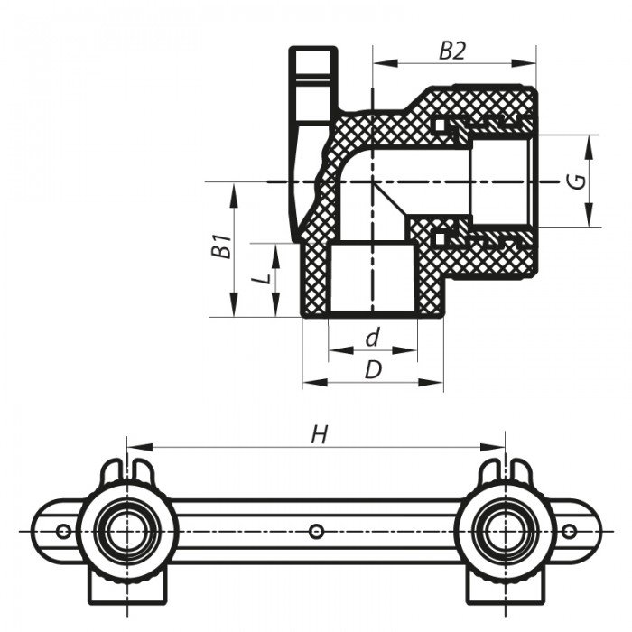 Планка монтажная 20x1/2F Koer K0127.PRO (KP0153)