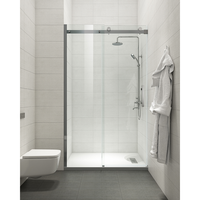 Двері в нішу Koer SR SD01-120x200-TR-07 прозоре скло Easy Clean 8мм, графіт (KR5378) Двері в нішу Koer SR SD01-120x200-TR-07 прозоре скло Easy Clean 8мм, графіт (KR5378)