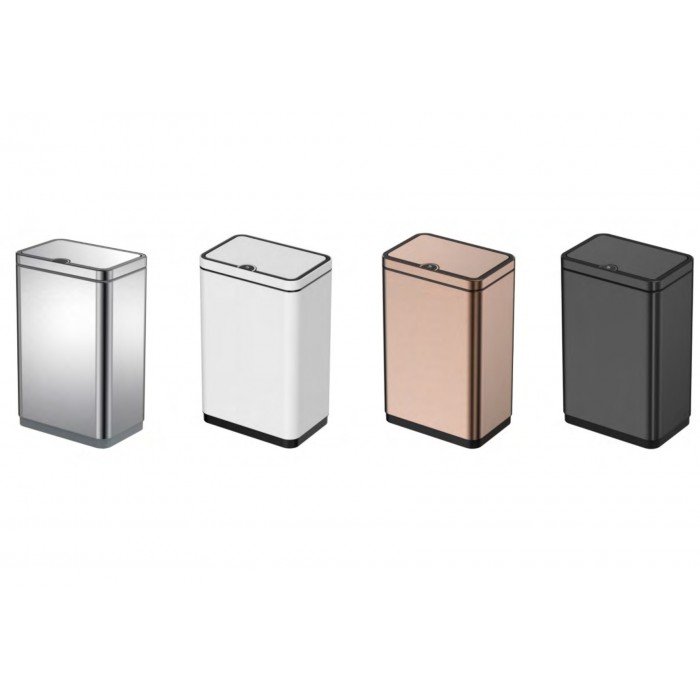 Відро для сміття сенсорне прямокутне Koer TC-020212-02 12 л колір нержавійка (KR5584)