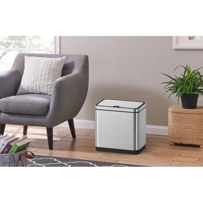 Відро для сміття сенсорне прямокутне Koer TC-020212-02 12 л колір нержавійка (KR5584)