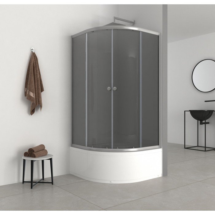 Душевая кабина с высоким поддоном Mixxus PLAIN SCT01-90x90x195-GR SATIN серое тонированное стекло 4 Душевая кабина с высоким поддоном Mixxus PLAIN SCT01-90x90x195-GR SATIN серое тонированное стекло 4