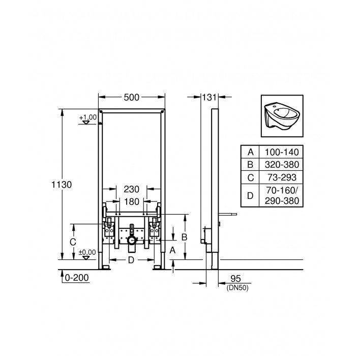 Установка для биде Grohe Rapid SL (38553001) Установка для биде Grohe Rapid SL (38553001)