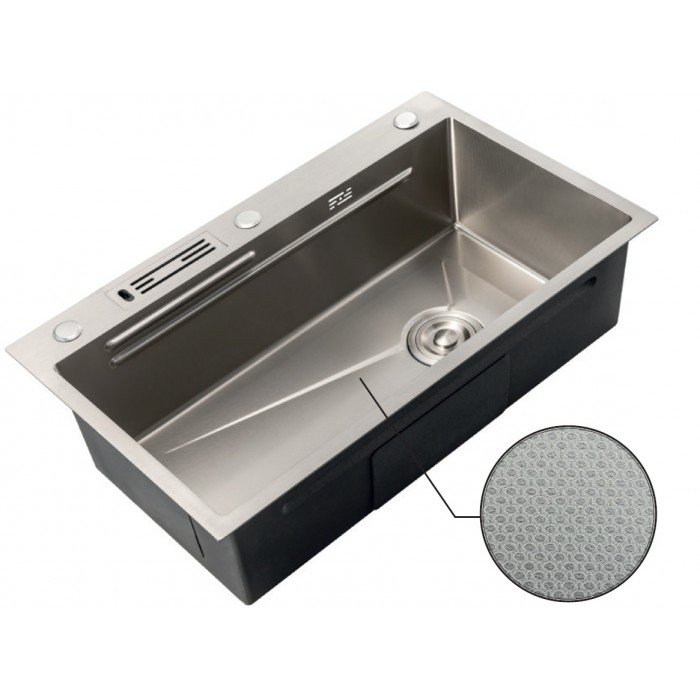 Мойка Mixxus Premium MH7545-SET-05 MICRO DECOR NANO-SILVER (3.0/0.8) комплект (нерж) (MX9635) Мойка Mixxus Premium MH7545-SET-05 MICRO DECOR NANO-SILVER (3.0/0.8) комплект (нерж) (MX9635)