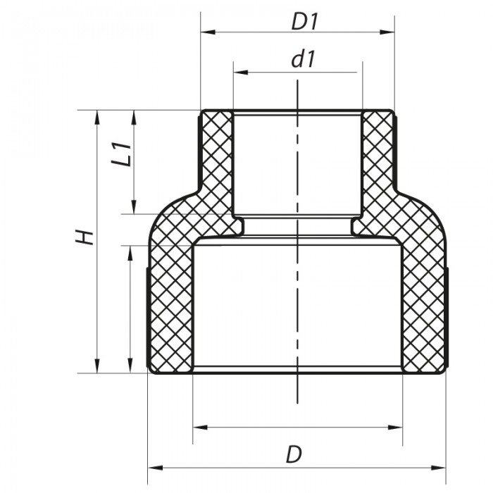 Муфта редукционная ВВ 75x40 PPR Koer K0208.PRO (KP2573)