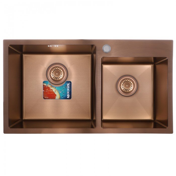 Набор Mixxus SET-7843D-220x1.0-PVD (мойка+смеситель+диспенсер) (MX0586) Набор Mixxus SET-7843D-220x1.0-PVD (мойка+смеситель+диспенсер) (MX0586)