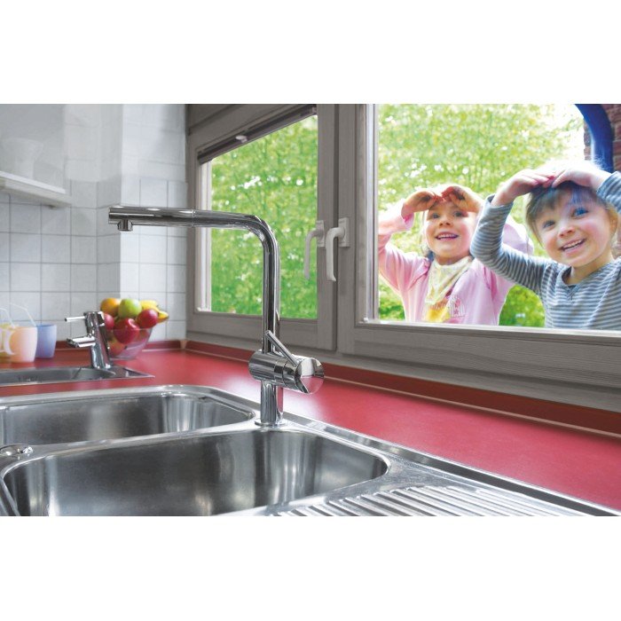 Смеситель для кухни с выдвижным изливом Grohe Minta (32168000) Смеситель для кухни с выдвижным изливом Grohe Minta (32168000)