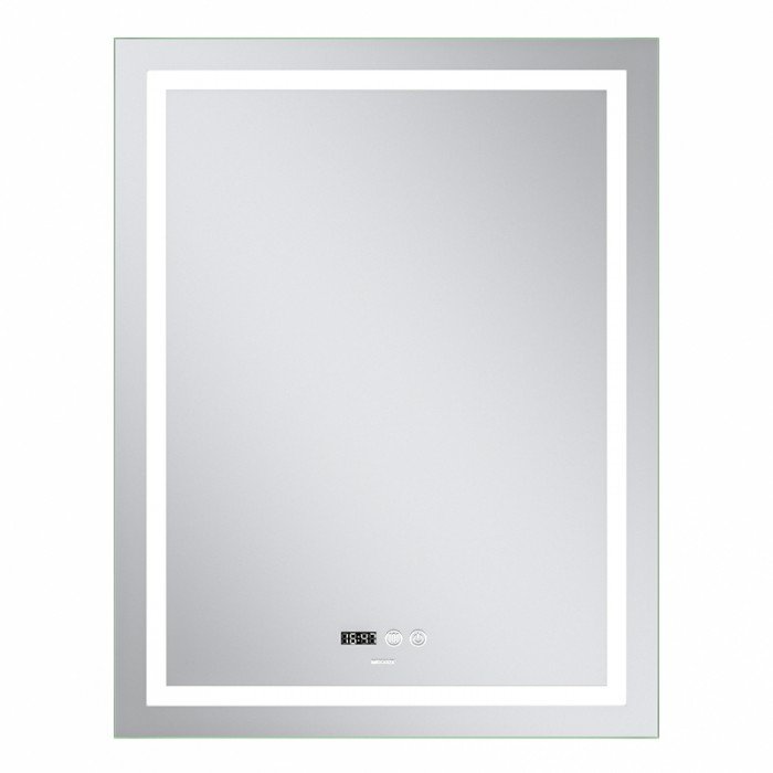 Зеркало Mixxus Premium FLASH MR21-60x80 с Led Touch, Anti-fog, димером, регулятором яркости, часами