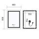 Зеркало Mixxus Premium FLASH MR21-60x80 с Led Touch, Anti-fog, димером, регулятором яркости, часами