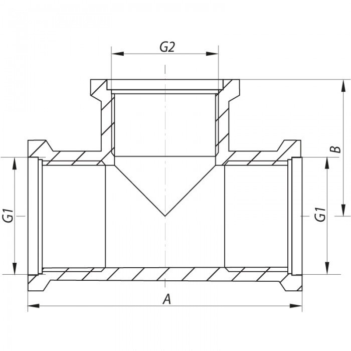 Трійник редукційний 1"х3/4"х1 "ВВВ Koer KF.T100810F (KF0065) Трійник редукційний 1"х3/4"х1 "ВВВ Koer KF.T100810F (KF0065)