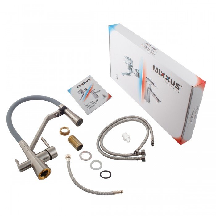 Змішувач для кухні Mixxus Premium Magnet 021 SS COLOR REFL.GREY (MI6976)