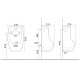 Писсуар подвесной Mixxus Premium BEVEL-1002 330x245x545mm с ИК-датчиком автоматического смыва (MP66 Писсуар подвесной Mixxus Premium BEVEL-1002 330x245x545mm с ИК-датчиком автоматического смыва (MP66