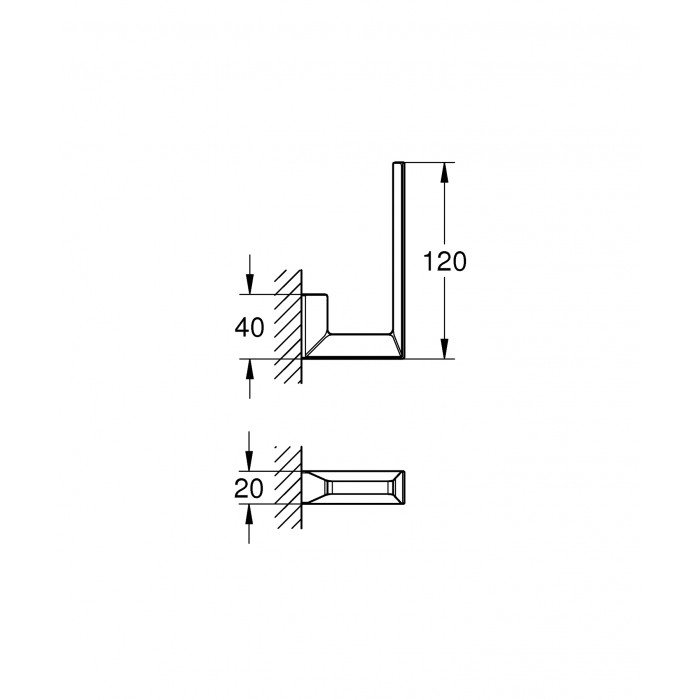 Держатель для запасного рулона туалетной бумаги Grohe Selection Cube (40784000)