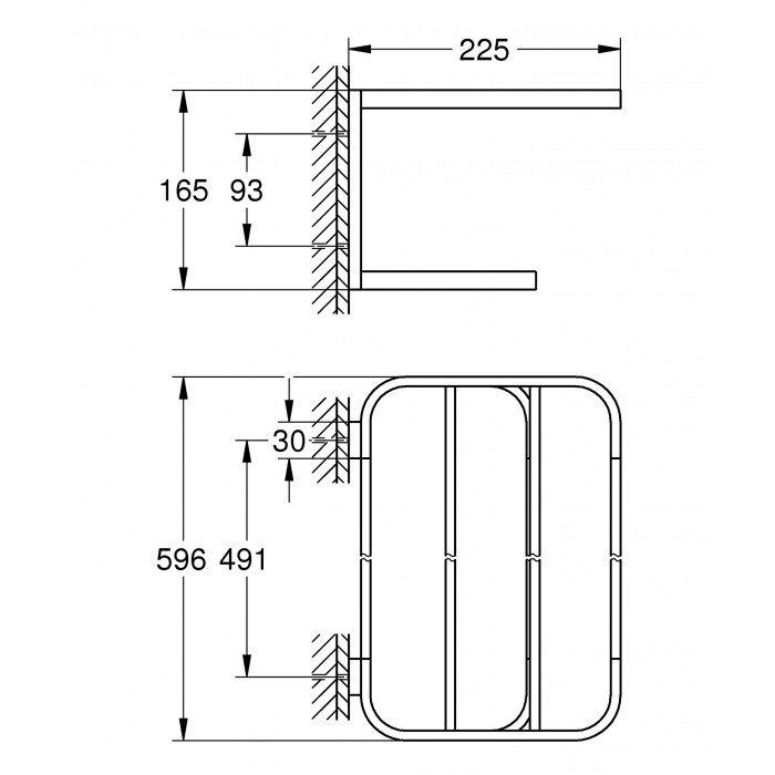 Полка для полотенец Grohe Selection (41066000) Полка для полотенец Grohe Selection (41066000)