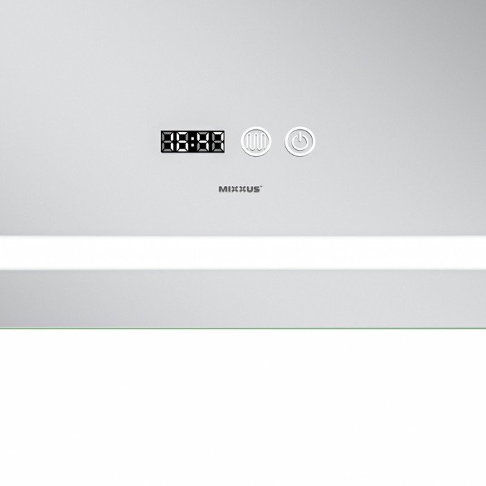 Зеркало Mixxus Premium FLASH MR21-70x90 с Led Touch, Anti-fog, димером, регулятором яркости, часами