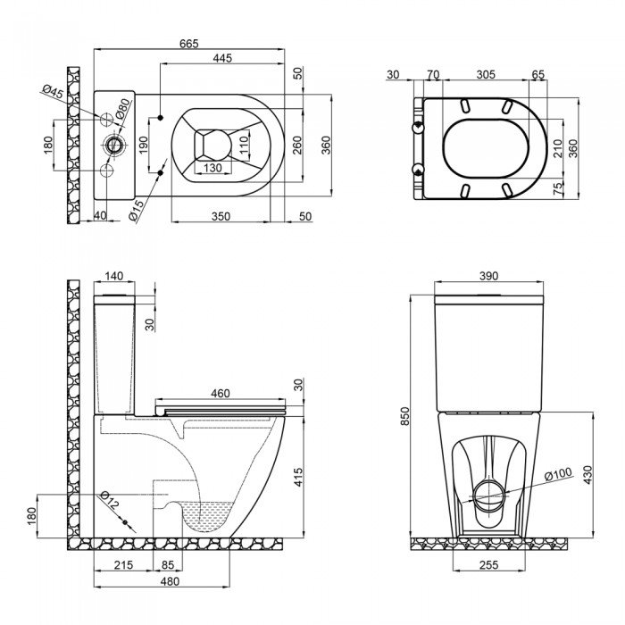 Бачок для унитаза-компакта Mixxus Premium Ellipse-0402-T1 Tank 660х390х855 со сливной арматурой (MI Бачок для унитаза-компакта Mixxus Premium Ellipse-0402-T1 Tank 660х390х855 со сливной арматурой (MI