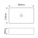 Раковина накладная Mixxus Premium QUADRO-0209 600х370х140mm с переливом (MP6522) Раковина накладная Mixxus Premium QUADRO-0209 600х370х140mm с переливом (MP6522)