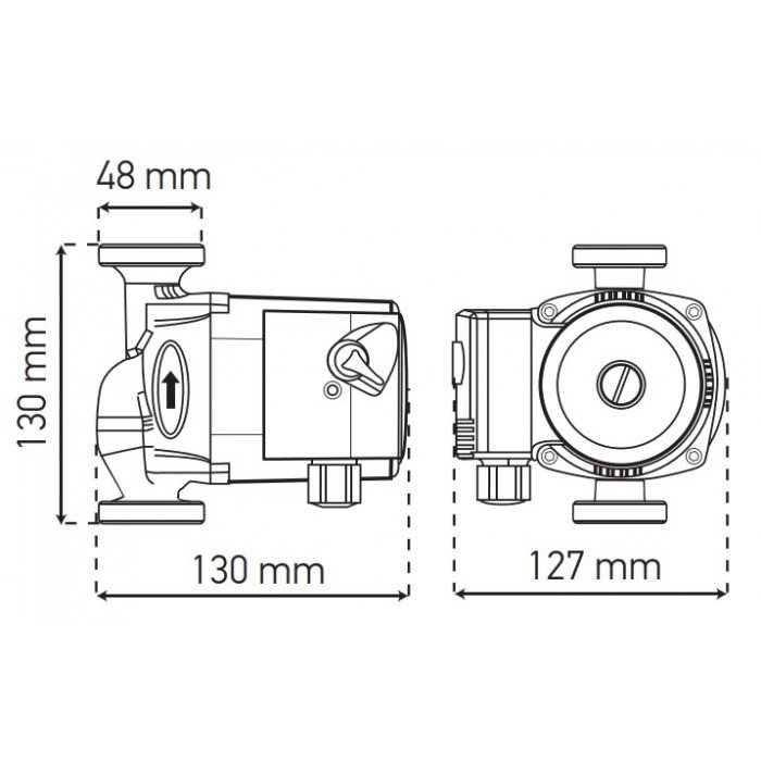 Насос циркуляційний відцентровий Koer KP.GRS-25/4-130 (з кабелем та вилкою) (KP0250)