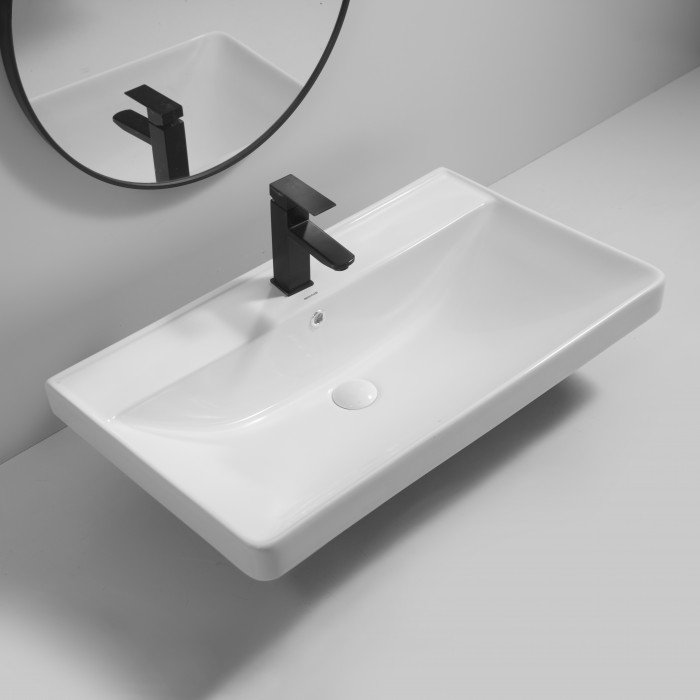 Раковина мебельная MIXXUS PREMIUM STYLE-1503 800х480х190mm с отверстием под смеситель и переливом ( Раковина мебельная MIXXUS PREMIUM STYLE-1503 800х480х190mm с отверстием под смеситель и переливом (