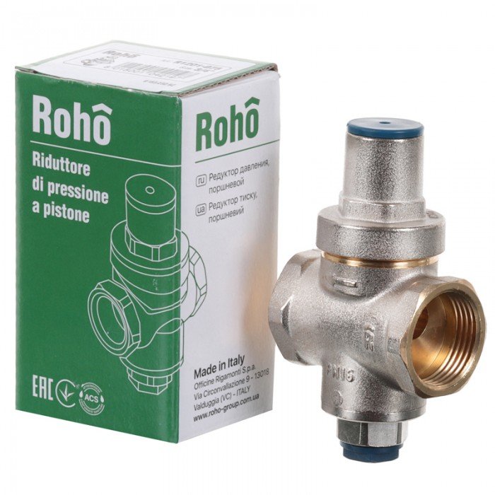 Редуктор давления Roho R1201-075 - 3/4" ВВ, PN16 (1-5,5 бар) поршневой (RO0144)