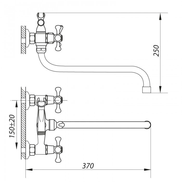 Змішувач для ванни Zerix D3Q 856 (ZX0008) Змішувач для ванни Zerix D3Q 856 (ZX0008)