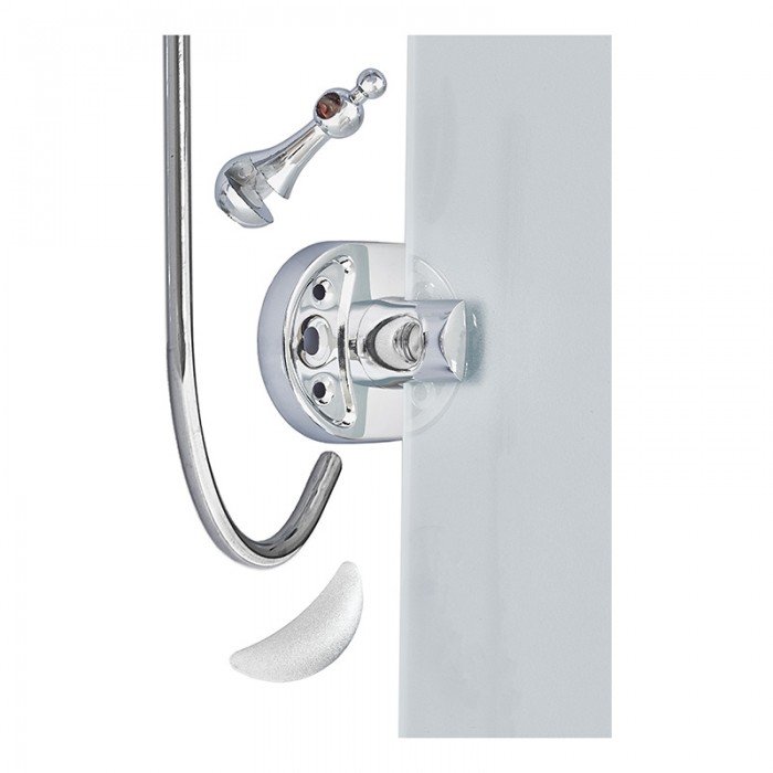 Стеклянная полка в ванную с ограничителем Zerix AFB-0121-1 (ZX5043)