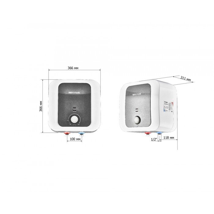 Водонагреватель "Над мойкой" MIXXUS EWH-1115 SMALL OVER накопительный 15 л, мокрый тен 1,5 kW (WH06 Водонагреватель "Над мойкой" MIXXUS EWH-1115 SMALL OVER накопительный 15 л, мокрый тен 1,5 kW (WH06