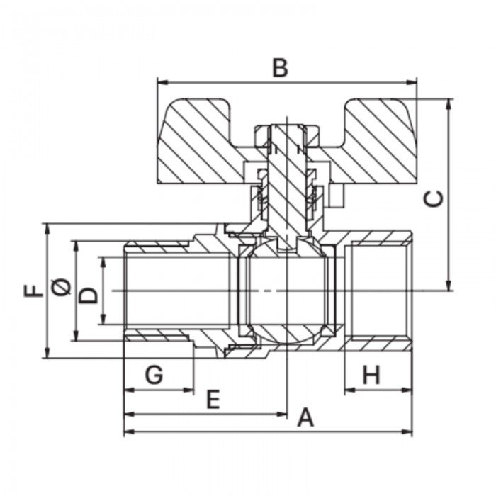 Кран кульовий 1/2" ГГМ Europroduct EP.120 (EP2927) Кран кульовий 1/2" ГГМ Europroduct EP.120 (EP2927)