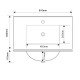 Раковина мебельная Mixxus Premium CUBIC-1503 810х460х170mm с отверстием под смеситель и переливом (