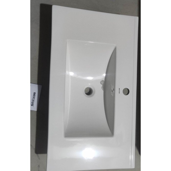 Раковина мебельная Mixxus Premium CUBIC-1503 810х460х170mm с отверстием под смеситель и переливом (