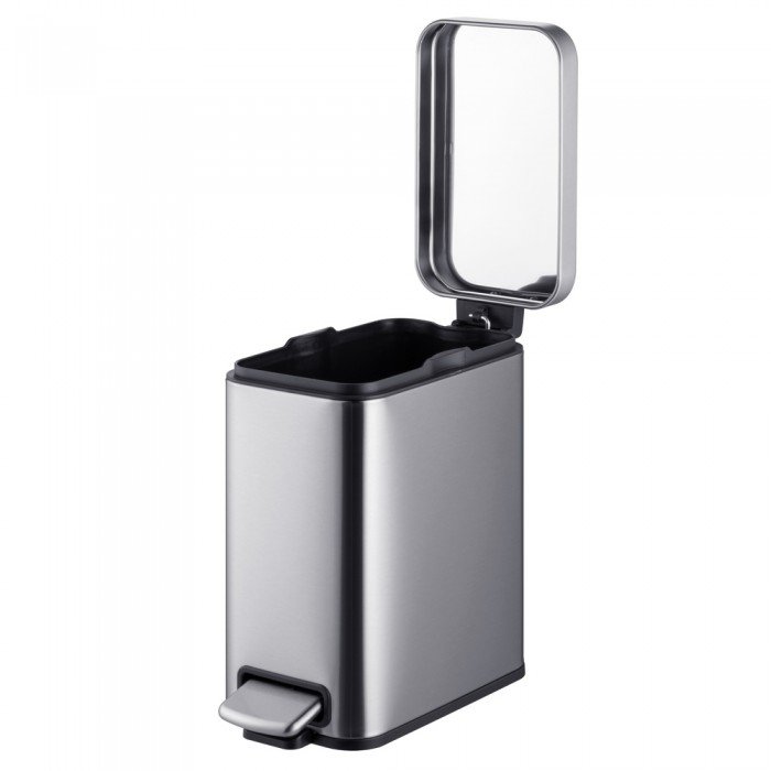 Мусорное ведро с плавным закрытием прямоугольное Mixxus Premium Quadro-TC0105 SS Color 5л цвет нерж Мусорное ведро с плавным закрытием прямоугольное Mixxus Premium Quadro-TC0105 SS Color 5л цвет нерж