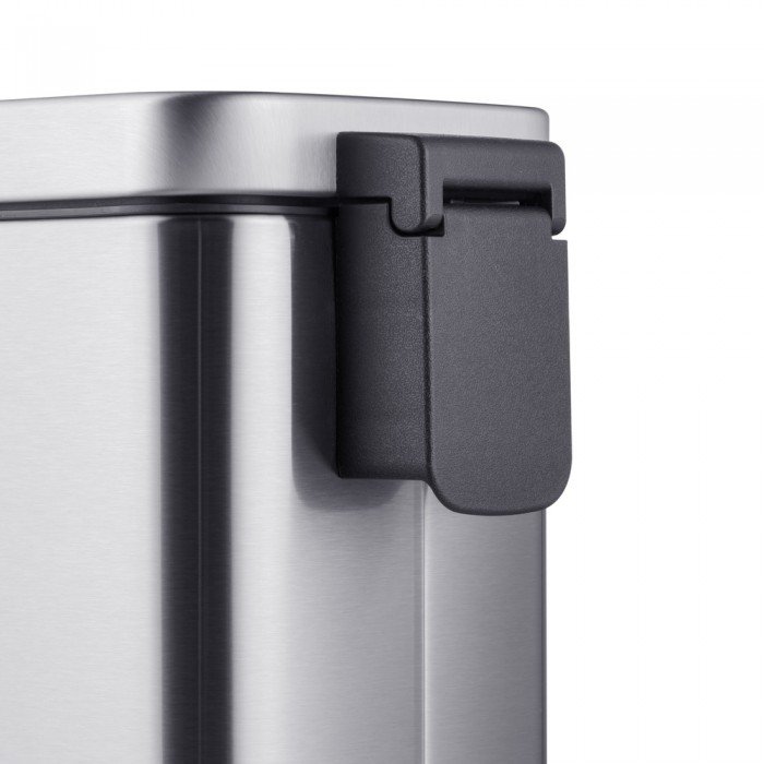 Мусорное ведро с плавным закрытием прямоугольное Mixxus Premium Quadro-TC0105 SS Color 5л цвет нерж Мусорное ведро с плавным закрытием прямоугольное Mixxus Premium Quadro-TC0105 SS Color 5л цвет нерж