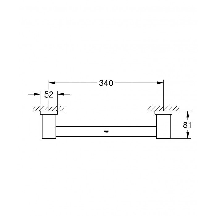 Поручень для ванны Grohe Essentials Cube New (40514001) Поручень для ванны Grohe Essentials Cube New (40514001)