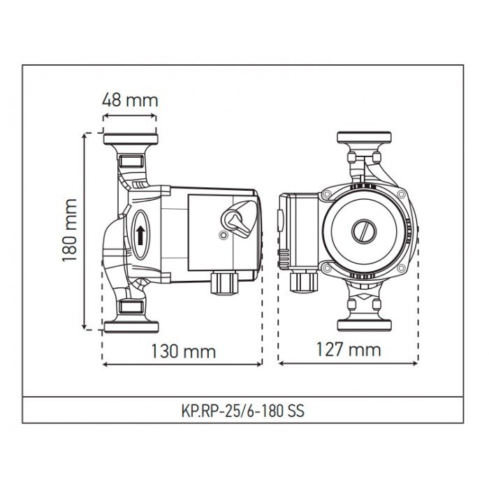 Насос рециркуляционный Koer KP.RP-25/6-180 SS (с гайками) (KP2795) Насос рециркуляционный Koer KP.RP-25/6-180 SS (с гайками) (KP2795)