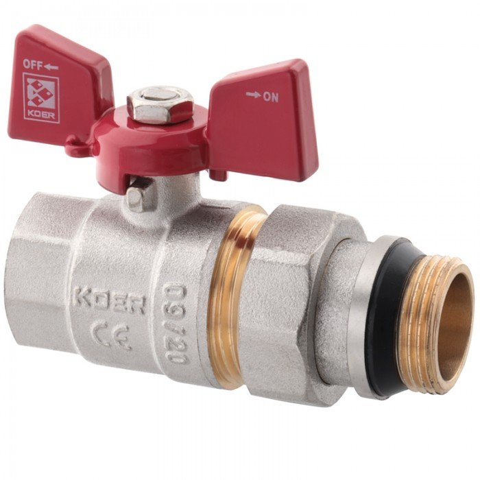 Кран с американкой 3/4" "антипротечка" (Koer KR.227-Gi) (KR0191)