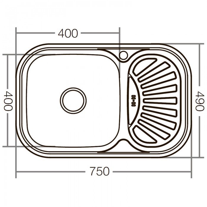Мойка кухонная Zerix Z7549-08-180D (decor) (ZX1607) Мойка кухонная Zerix Z7549-08-180D (decor) (ZX1607)