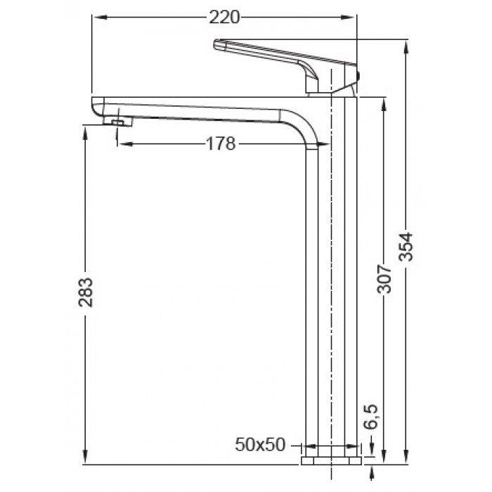 Смеситель для умывальника высокий Koer KB-11031-01 (KR5433) Смеситель для умывальника высокий Koer KB-11031-01 (KR5433)