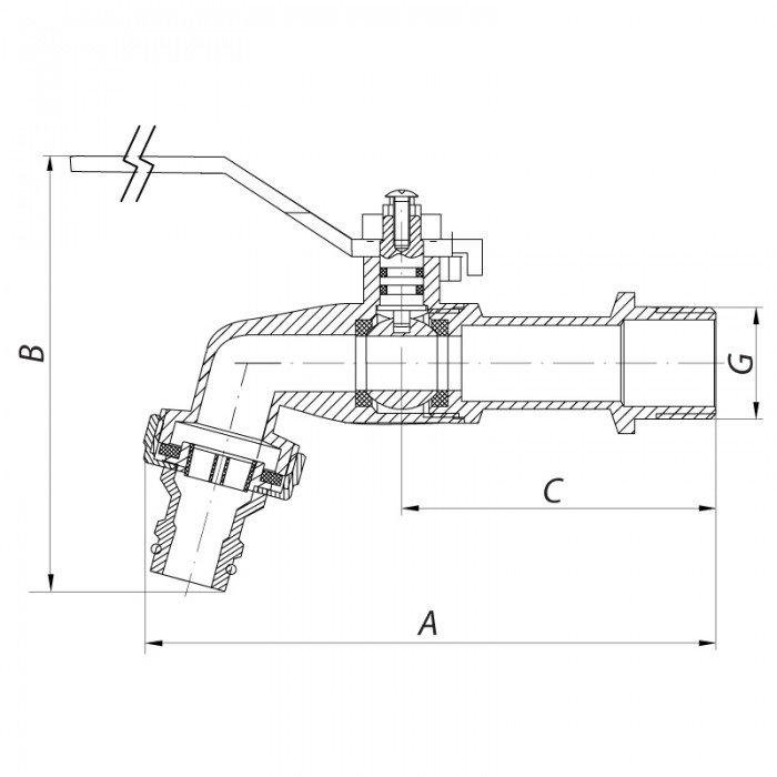 Кран пивной 1/2" СК (WP0063)