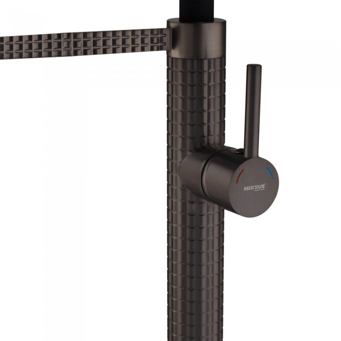 Смеситель для кухни Mixxus Premium Oliwer 017 GRAPHITE REFL.BLACK (MI6967)